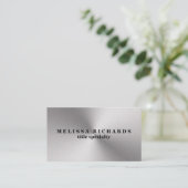 Carte De Visite Apparence métallique de plaque professionnelle (Debout devant)