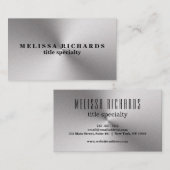 Carte De Visite Apparence métallique de plaque professionnelle (Devant / Derrière)