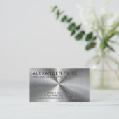 Carte De Visite Apparence métallique radiale professionnelle Slive (Debout devant)