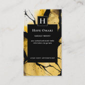 Carte De Visite Apparition silencieuse | Design abstrait d'or mode (Devant)