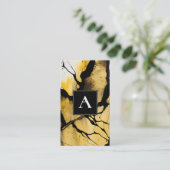 Carte De Visite Apparition silencieuse | Design abstrait d'or mode (Debout devant)