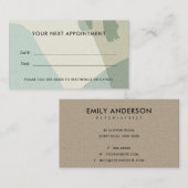 CARTE DE VISITE APPARTEMENT D'ART ABSTRAIT AQUA BLEU MODERNE RUSTI (Devant / Derrière)