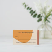 CARTE DE VISITE APPARTEMENT D'ART ABSTRAIT KRAFT JAUNE ET MODERNE (Debout devant)