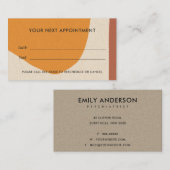 CARTE DE VISITE APPARTEMENT D'ART ABSTRAIT KRAFT JAUNE ET MODERNE (Devant / Derrière)