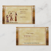 Carte De Visite Appel aux dieux Modèle égyptien (Devant / Derrière)