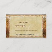 Carte De Visite Appel aux dieux Modèle égyptien (Dos)