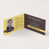 Carte De Visite Appel d'affaires, logo/photo, affaires et finances (Intérieur)