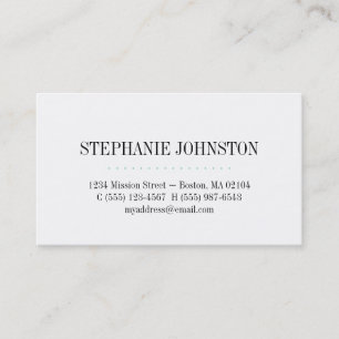 Carte De Visite Appel personnel turquoise strié de mode simple