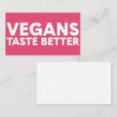 Carte De Visite Appel Vegan (Devant / Derrière)
