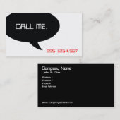Carte De Visite Appelez-moi (Devant / Derrière)