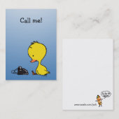 Carte De Visite Appelez-moi ! (petit canard) (Devant / Derrière)
