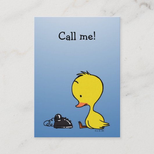 Carte De Visite Appelez-moi ! (petit canard) (Devant)