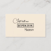 Carte De Visite Appelez-moi simplement QR Code Photo Logo (Devant)