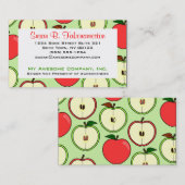 Carte De Visite Apple demi-verte et rouge (Devant / Derrière)