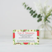 Carte De Visite Apple demi-verte et rouge (Debout devant)