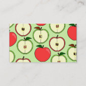 Carte De Visite Apple demi-verte et rouge (Dos)