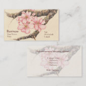 Carte De Visite Apple fleurissent branche (Devant / Derrière)