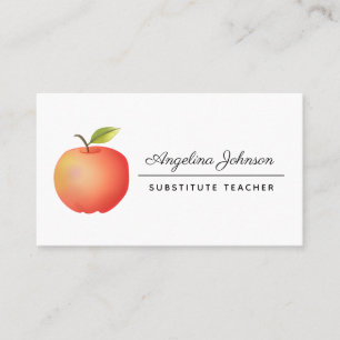 Carte De Visite Apple Fruit Red Professional