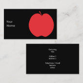 Carte De Visite Apple rouge (Devant / Derrière)