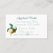 Carte de visite Apple vintage et Berry Stem (Dos)