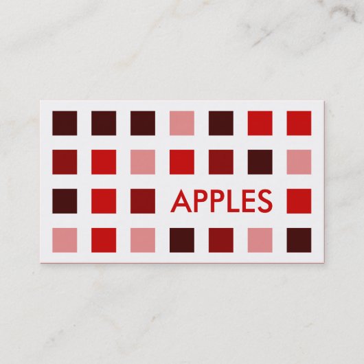 Carte De Visite APPLES (carrés mod) (Devant)