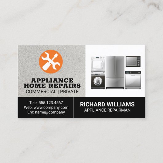 Carte De Visite Appliances | Outils matériels | Handyman (Devant)