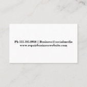 Carte De Visite Appliances | Réparation (Dos)