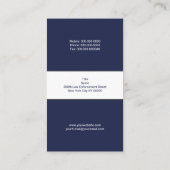 Carte De Visite Application de la loi (Dos)