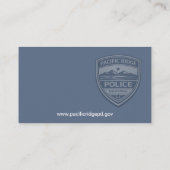 Carte De Visite Application de la loi (Dos)