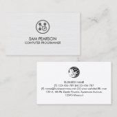 Carte De Visite Application Developer Computer Programmer (Devant / Derrière)