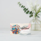 Carte De Visite Appointment Reminder House Cleaning Housekeeping (Debout devant)