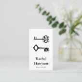 Carte De Visite Appréciation du concepteur de l'immobilier à clé v (Debout devant)