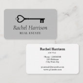 Carte De Visite Appréciation du concepteur de l'immobilier à clé v (Devant / Derrière)