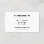 Carte De Visite Appréciation du concepteur de l'immobilier à clé v (Dos)