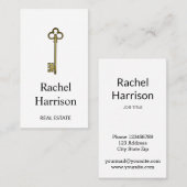 Carte De Visite Appréciation du concepteur de l'immobilier à clé v (Devant / Derrière)