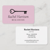 Carte De Visite Appréciation du concepteur de l'immobilier à clé v (Devant / Derrière)