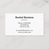 Carte De Visite Appréciation du concepteur d'intérieur de clés Vin (Dos)