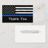 Carte De Visite Appréciation du Merci de police (Devant / Derrière)