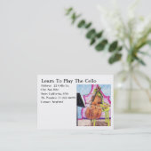 Carte De Visite Apprendre À Jouer Au Cello (Debout devant)