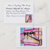 Carte De Visite Apprendre À Jouer La Harpe (Devant / Derrière)