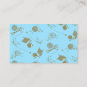 Carte De Visite Apprendre à Knit Needles Yarn Tricots leçons (Dos)