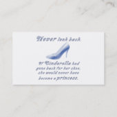 Carte De Visite Apprenez de la chaussure de Cendrillon (Dos)