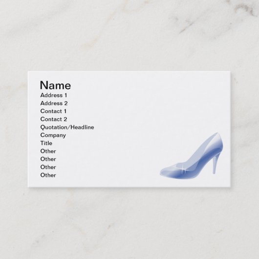 Carte De Visite Apprenez de la chaussure de Cendrillon (Devant)