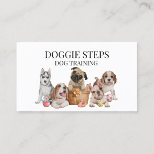 Carte De Visite Apprentissage Chien Chiot Aquarelle Services Anima