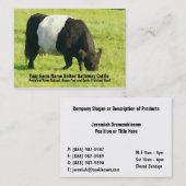 Carte De Visite Approvisionnement ceinturé de ferme ou de ranch de (Devant / Derrière)