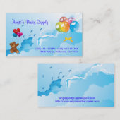 Carte De Visite Approvisionnements de partie d'amusement (Devant / Derrière)