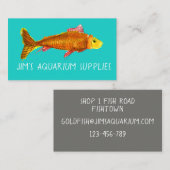 Carte De Visite Approvisionnements de poissons d'aquarium et (Devant / Derrière)