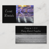 Carte De Visite Approvisionnements d'événement et de partie de (Devant / Derrière)