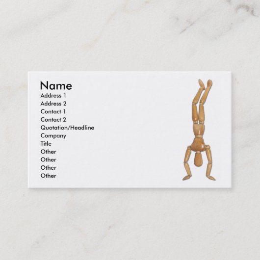 Carte De Visite Appui renversé, nom, adresse 1, adresse 2, (Devant)