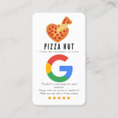 Carte De Visite Appuyez pour évaluer le restaurant Google Pizza (Devant)
